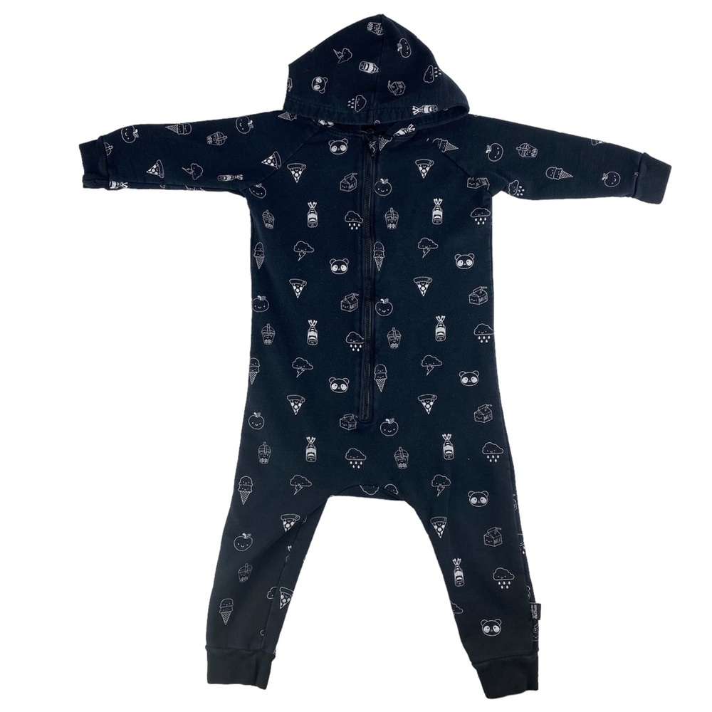 Whistle & Flute Hooded Zip Up Romper - Size 3-4 yrs